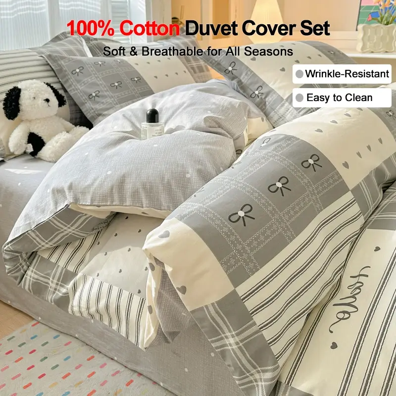 Luxury Cotton Duvet Cover Set, shown in a styled room