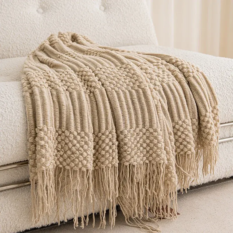 Decorative Sofa Blanket, shown in a styled room