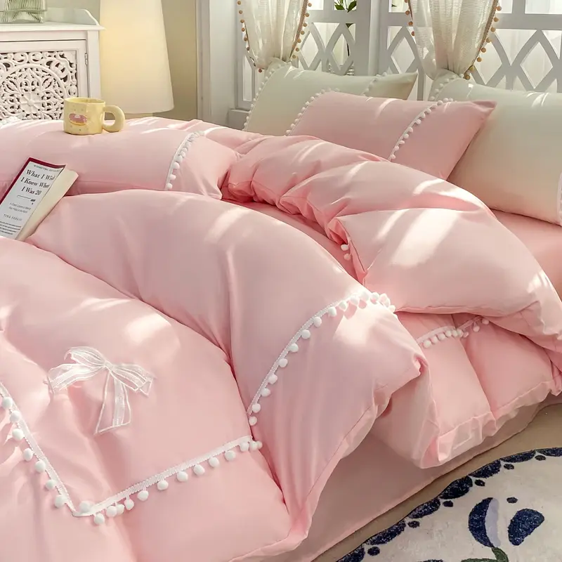 Fleece Ball Duvet Cover Set, shown in a styled room
