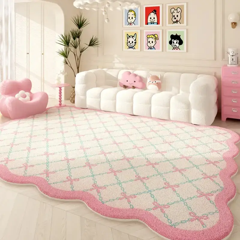 Ribbon Embroidered Carpet, shown in a styled room